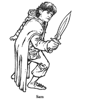 coloriage Sam le seigneur des anneaux